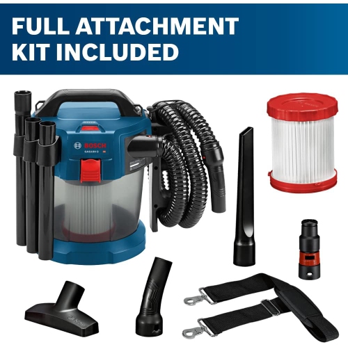 BOSCH GAS18V-3N 18V 1.6 gallon Vacuum Bare Tool , Blue