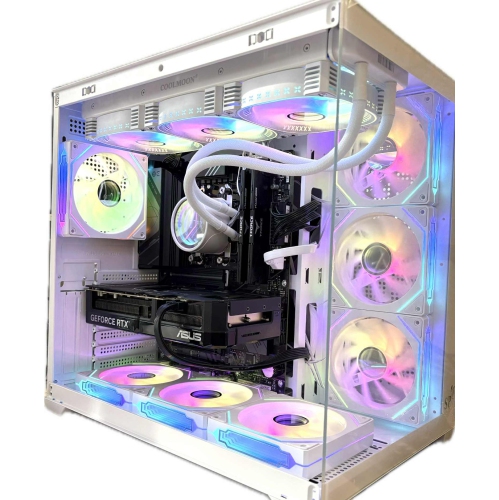 PcTech Gaming PC-White- AMD Ryzen 7 5700X 32GB Ram NVIDIA RTX 5060 Ti 1TB M.2 NVMe SSD, AIO liquid Cooler- Win11 Pro