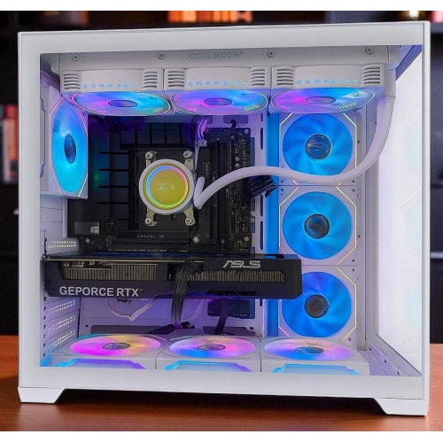 Ordinateur de jeu PcTech - Blanc - AMD Ryzen 7 5700X 32&nbsp;Go RAM NVIDIA RTX 5070 1&nbsp;To M.2 NVMe SSD, refroidisseur liquide tout-en-un -