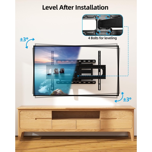 Full Motion TV Wall Mount for Most 32-85 inch TVs up to132 lbs, TV Mount Swivel and Tilt with Dual Articulating Arms, Wall Mount TV Bracket Max VESA