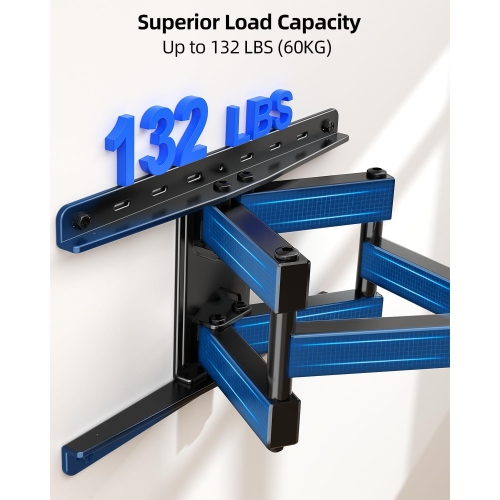 Full Motion TV Wall Mount for Most 32-85 inch TVs up to132 lbs, TV Mount Swivel and Tilt with Dual Articulating Arms, Wall Mount TV Bracket Max VESA