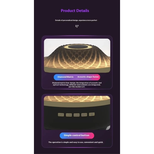 Bluetooth speaker home wireless glass RGB lighting portable desktop small subwoofer audio