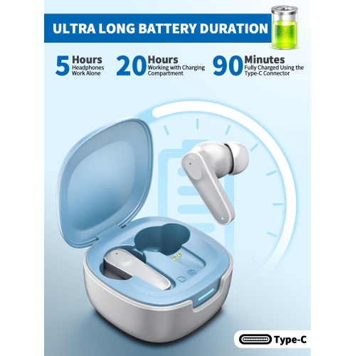 Language Translator Earbuds, Support 144 Languages & Accents AI Translation Two-Way Translation Translator Device Wireless Earphones