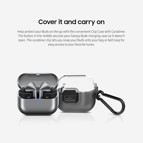 Samsung Galaxy Buds3, Buds 3 Pro Clip Case with Carabiner - GP-FPR630