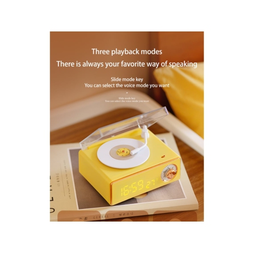 Retro Bluetooth Speaker, Victrola Retro Wooden Bluetooth Radio with Alarm Clock, Elegant Retro Design and 360° Stereo Sound, Supports Audio Cable and