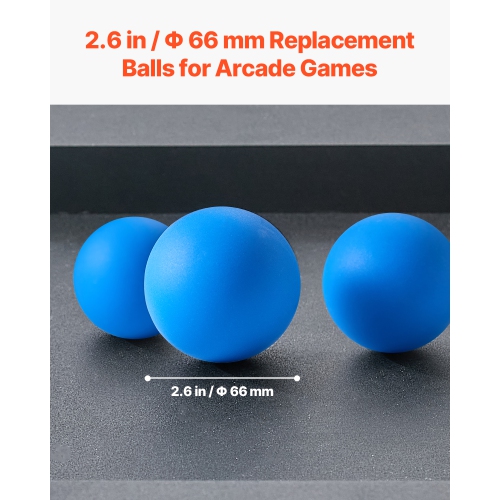 VEVOR 4-pack Roll and Score Classic Arcade Game Ball, Replacement Set, Skee Ball Arcade Accessory, Ideal for Adults Kids Family Recreation Game Rooms