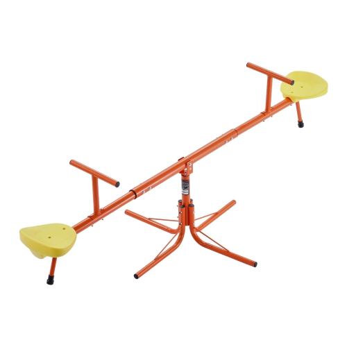 VEVOR Kids Seesaw, 100 lbs Load Capacity per Seat, Sit and Spin Teeter Totter with 4-prong Support Legs, Playground Equipment, Swiveling 360 Degrees