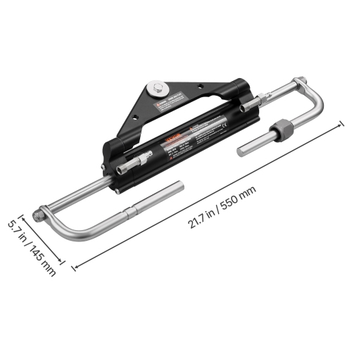 VEVOR 150HP Hydraulic Outboard Steering Kit, Marine Boat Hydraulic Steering System with 13.5-inch Steering Wheel, Helm Pump, Hydraulic Cylinder &