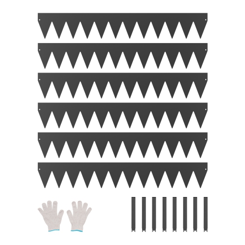 VEVOR 40 x 6 in Steel Landscape Edging, 6 Packs Rust-Resistant Metal Landscape Edging, Bendable Garden Edging Border, Heavy Duty Lawn Edging, Flower