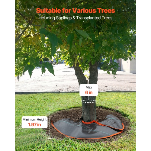 VEVOR 4 Packs 10 Gallons Tree Watering Rings,Self-Watering Tree Bags, Slow Release Tree Irrigation Bags up to 30 Days, Heavy Duty Automatic Drip