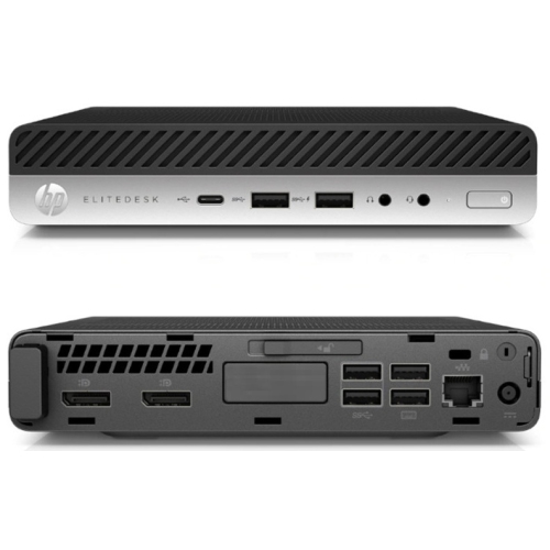 HP EliteDesk 800 G4 Mini / i5-8500T 2.1GHz / 16GB RAM / 256GB NVMe SSD / Windows 11 Pro / WiFi - Business Mini Desktop PC - Refurbished