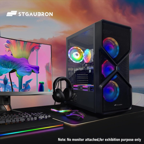 STGAubron Gaming PC Computer Desktop, Intel Core i7 8th up to 4.1GHz, GeForce RTX2060 Super 8G, 16G DDR4, 1T SSD, WIN11H