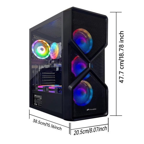 STGAubron Gaming PC Computer Desktop, Intel Core i7 8th up to 4.1GHz, GeForce RTX2060 Super 8G, 16G DDR4, 1T SSD, WIN11H