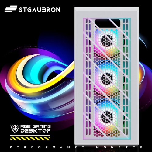 STGAubron Gaming Desktop PC, Intel Core i7 8th Gen up to 4.1GHz, GeForce GTX 1660 Super 6G, 16G DDR4 RAM, 1T SSD, WIN11H