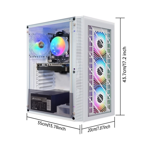 STGAubron Gaming Desktop PC, Intel Core i7 8th Gen up to 4.1GHz, GeForce GTX 1660 Super 6G, 16G DDR4 RAM, 1T SSD, WIN11H