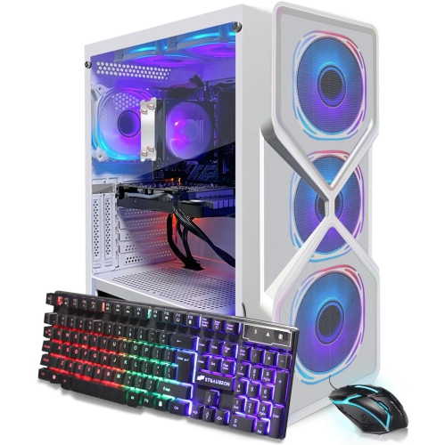 STGAubron Gaming PC Computer Desktop, AMD Ryzen 5 5500G up to 4.2G, GeForce RTX 2060 6G, 16G DDR4 RAM, 1TB SSD, WIN11H