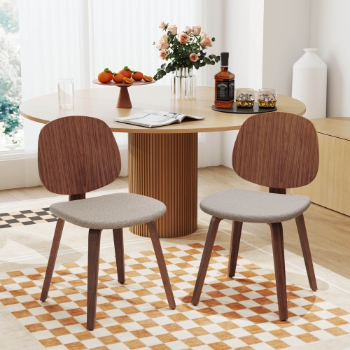 Costway Modern Dining Chair Set of 2/4 Chenille Kitchen Chair Armless Side Dinette Chairs