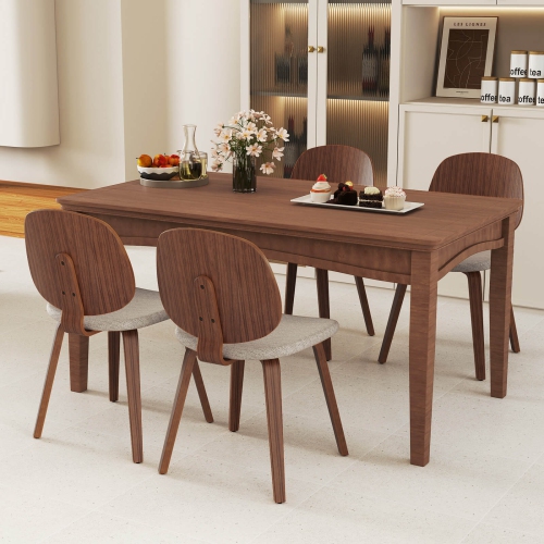 Costway Modern Dining Chair Set of 2/4 Chenille Kitchen Chair Armless Side Dinette Chairs