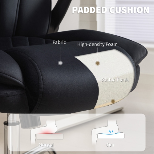 HOMCOM High Back Office Chair, Executive Desk Chair with Swivel Wheels, Flip-up Armrest, Adjustable Height, Modern Diamond Fabric Computer Gaming