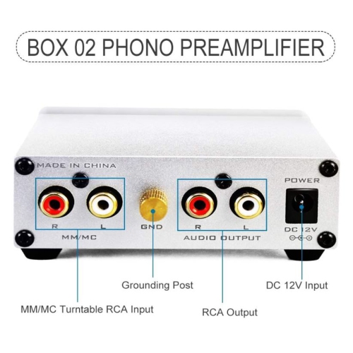 FX Audio BOX02 MM/MC Phono Preamplifier High-Fidelity Vinyl Turntable Preamp