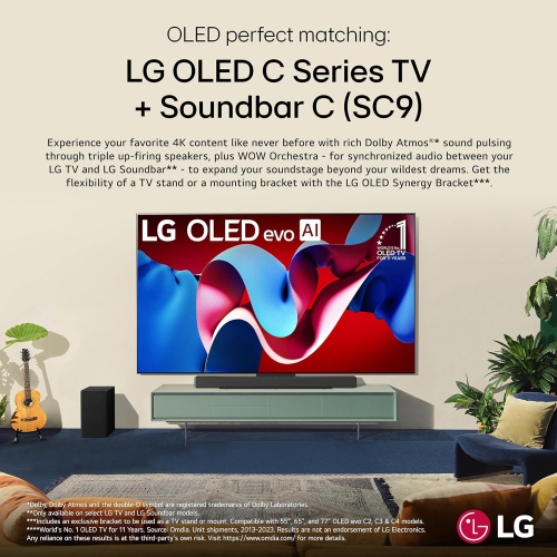 LG SC9S 3,1.3 po intégré avec Dolby Atmos sans fil, h.-p. d'extrêmes graves sans fil Bon