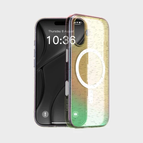 iPhone 17 Anti-Yellow Glitter Clear Case with MagSafe