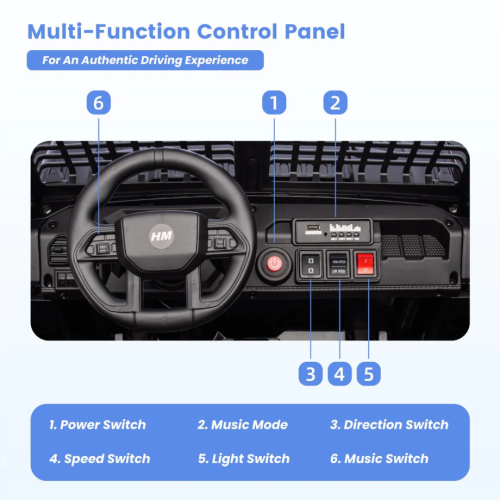 KidsVIP 24V Trail-X Edition 2-Seater 4x4 AWD Upgraded Ride-On Truck W/ Rubber Wheels, Music & Remote