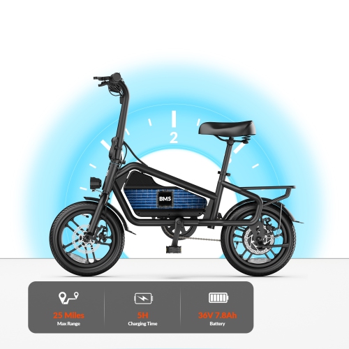 5E WHEEL 650 W Puissant vélo électrique pliable : Gamme 40 km, vitesse 32 km/H, freins à double disque et éclairage intégré pour