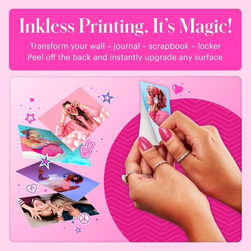 KODAK Barbie x Step Slim Wireless Instant Portable Photo Mobile Printer – Full Color Prints in Zink 2x3” Sticky-Backed Photos from iOS & Android