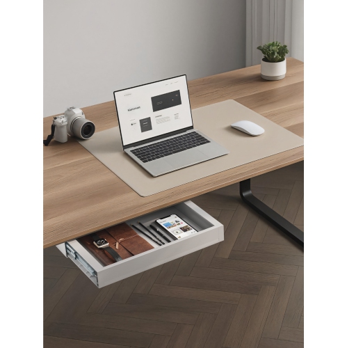 Under Desk Storage Drawer – Ultra Slim Pull-Out Organizer for Regular or Sit-Stand Standing Desks