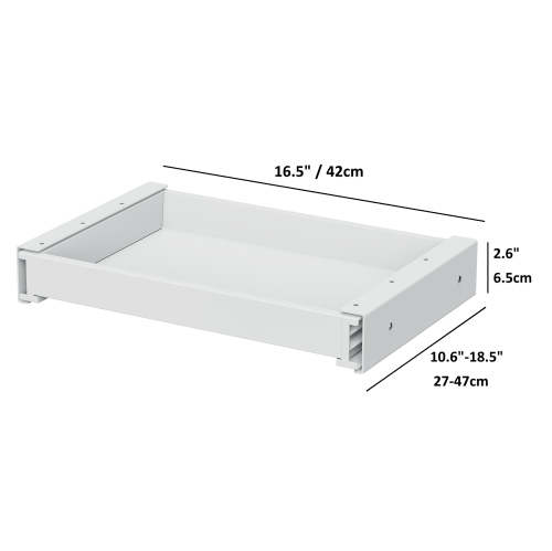 Under Desk Storage Drawer – Ultra Slim Pull-Out Organizer for Regular or Sit-Stand Standing Desks