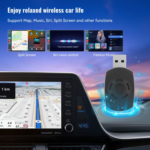 CarPlay wireless converter box 2-in-1 5G WiFi automatic connection supports original car control plug-and-play mini adapter