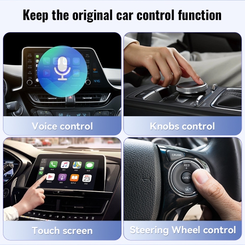 CarPlay wireless converter box 2-in-1 5G WiFi automatic connection supports original car control plug-and-play mini adapter