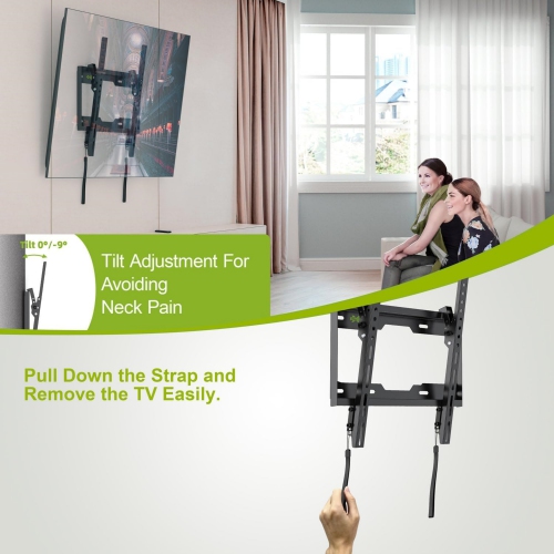 USX MOUNT Tilting TV Wall Mount Low Profile for Most 26-60" LED, LCD, OLED, Plasma Flat Screen TVs, with Max VESA 400x400mm up to 99lbs, Wall Mount