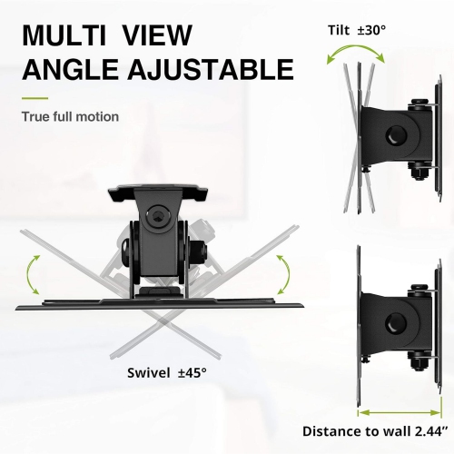 USX MOUNT TV Wall Mount Monitor Mount Bracket with Adjustable Tilt Swivel for 10inch to 26inch LED LCD OLED TVs and Monitors - VESA Size Up to