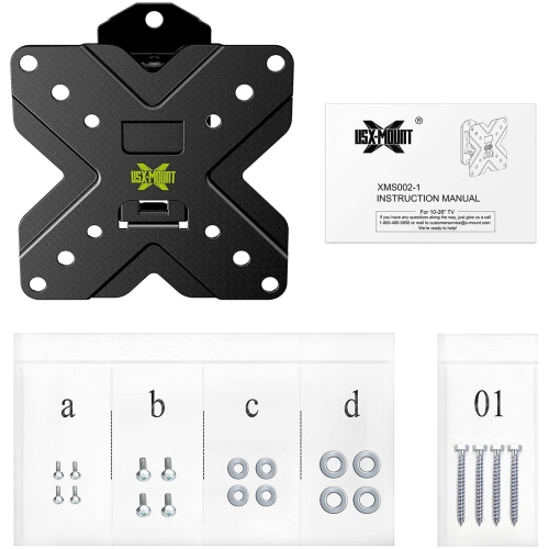 USX MOUNT TV Wall Mount Monitor Mount Bracket with Adjustable Tilt Swivel for 10inch to 26inch LED LCD OLED TVs and Monitors - VESA Size Up to