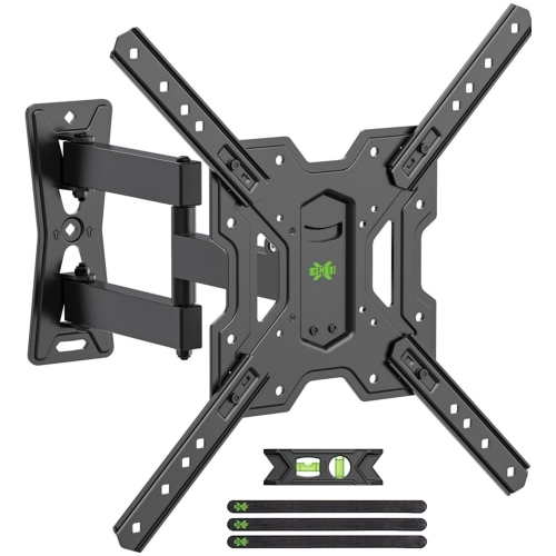 USX MOUNT Full Motion TV Wall Mount for 26-55 Inch TVs up to 77 Lbs, Articulating TV Mount with Perfect Center Design, Single Stud Wall Mount TV