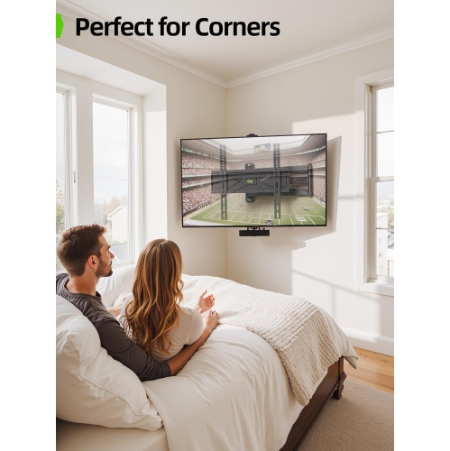 USX MOUNT Full Motion Long Arm TV Wall Mount for Most 32-70 Inch TVs up to 80 Lbs, TV Wall Bracket with Smooth Motion Swivel Tilt, 31.22" Extension,