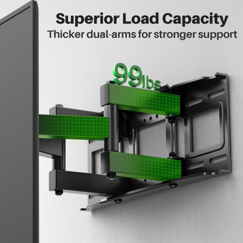 USX MOUNT Full Motion TV Wall Mount for 32-65 Inch TVs up to 99 Lbs, Wall Mount TV Bracket Smooth Swivel Extension, Articulating TV Mount Fit 12" 16"