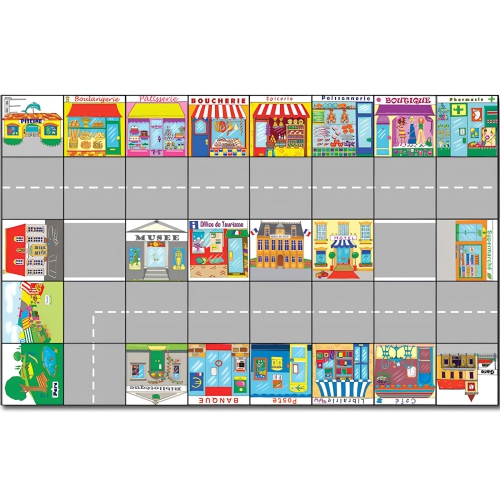 See & Say Bee-Bot programmable Floor Robot Learning Bundle Kit with 3 Activity Mats - Seaside Mat, French Town Mat, and Busy Street Mat - Coding Toy