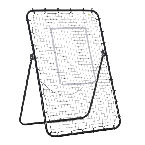 Soozier Volleyball Rebounder Net, Angle Adjustable Soccer Rebounder, Lacrosse Baseball Volleyball Training Equipment Aid for Kickback Target Goal