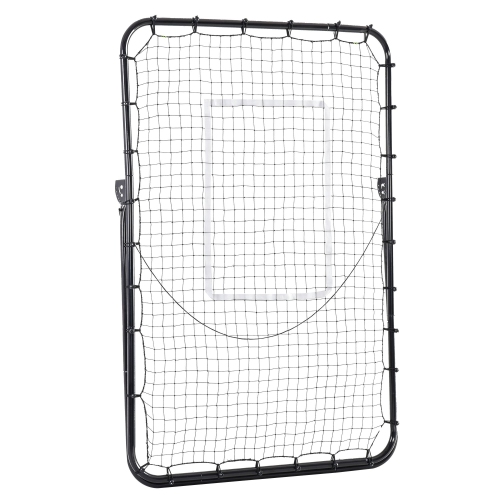Soozier Volleyball Rebounder Net, Angle Adjustable Soccer Rebounder, Lacrosse Baseball Volleyball Training Equipment Aid for Kickback Target Goal