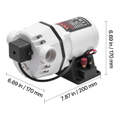 VEVOR DEF Transfer Pump, 9 GPM, Diaphragm Irrigation Self Priming Electric Water Pump for Diesel Exhaust Fluid Automotive Urea Oil, DC 12V, 230W,