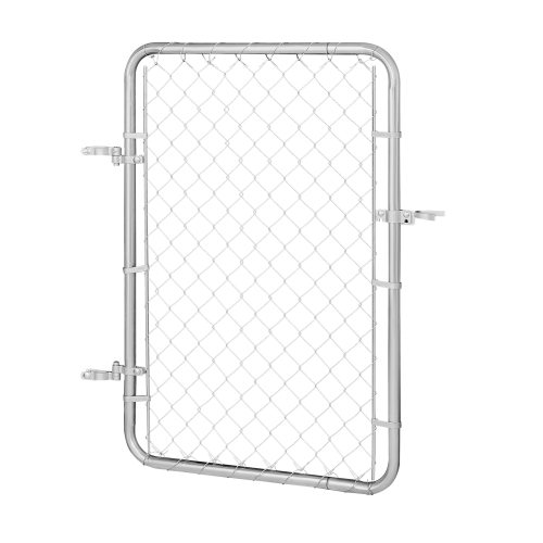 VEVOR 32 x 46 in Chain Link Fence Gate, Adjustable Chain Link Fence Panel, Fit 2-6 ft x 4 ft (H) Garden Fence Gate, Outdoor Yard Gate, Rust-Resistant