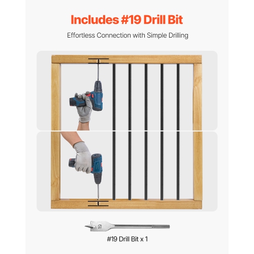 VEVOR 51 Pack Staircase Balusters,36 In Aluminum Stair Balusters, 3/4 In Rainwater-Proof Round Metal Spindle Railing, Durable Hollow Deck Railing