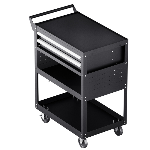 VEVOR 5-Tier Tool Cart with Wheels, 400 lbs Load Capacity, Rolling Work Cart with 2 Drawers & Pegboard, Mechanic Tool Storage Organizer with Locking