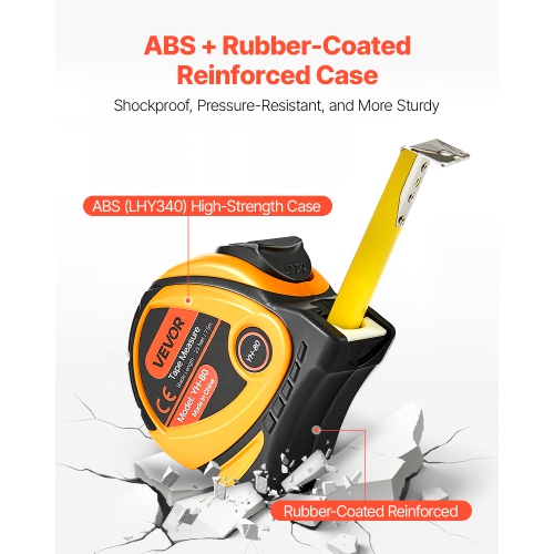 VEVOR 25 ft Length 2 Packs Tape Measure, Measuring Tape with Retractable, Imperial and Metric ft/m Dual-Scale & ABS Case & Easy Read Steel