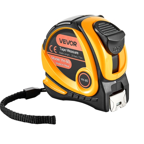 VEVOR 25 ft Length 2 Packs Tape Measure, Measuring Tape with Retractable, Imperial and Metric ft/m Dual-Scale & ABS Case & Easy Read Steel