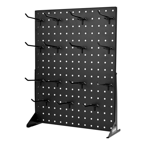 VEVOR 17 x 13 Inch Pegboard Display Stand, Tabletop Pegboard Display Stand with 15 Hooks, Thickened Cold-Rolled Steel Peg Board Panel for Grocery,