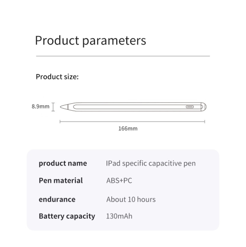 Hot-selling Touchscreen Pen for 2nd Generation Apple Pencil, Capacitive Pen, Anti-touch Screen Drawing Stylus - White